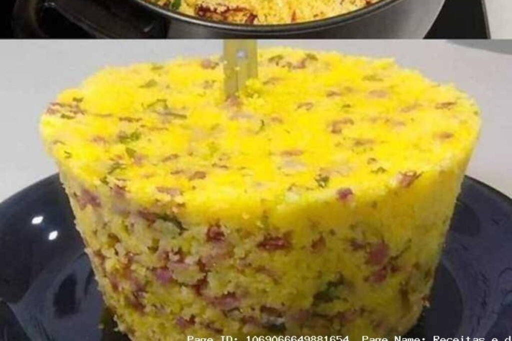 Cuscuz de Flocão com Linguiça e Legumes Surpreendente