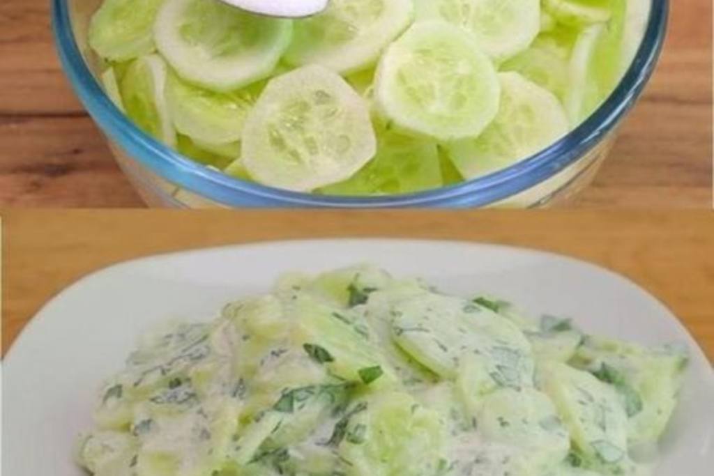 Salada Crocante de Pepino com Molho Picante e Refrescante – O Toque que Faltava no Seu Cardápio