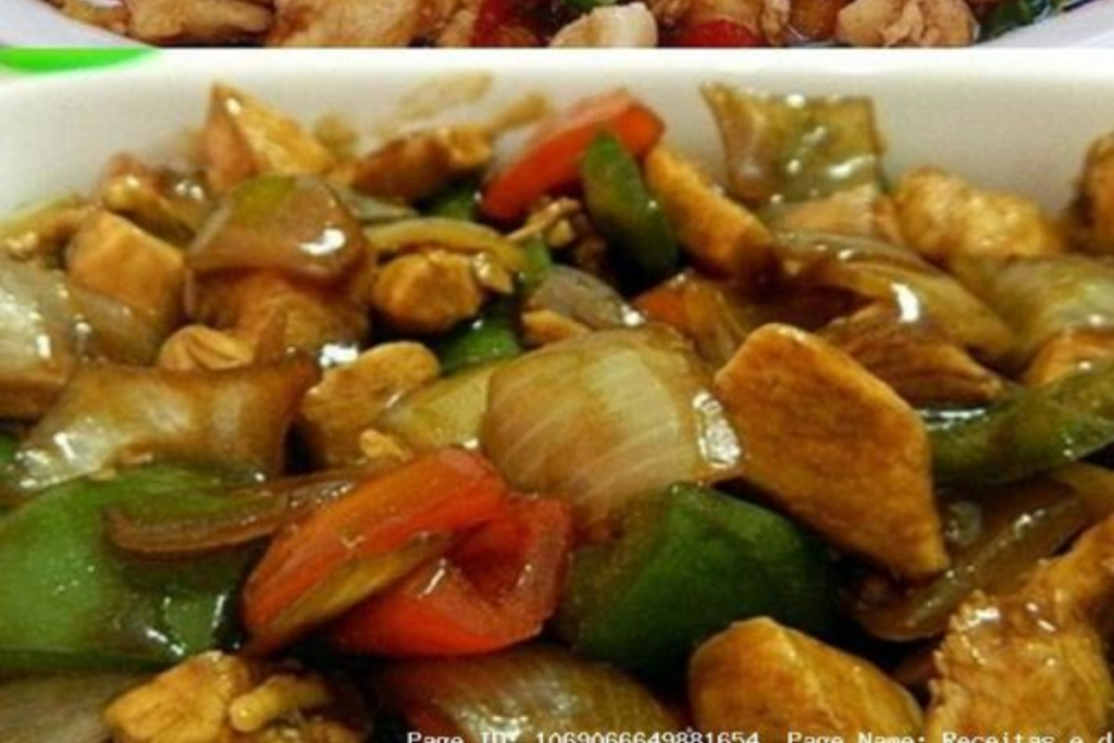 Frango Xadrez Colorido com Amendoim e Molho Irresistível – Uma Explosão de Sabores na Sua Cozinha!